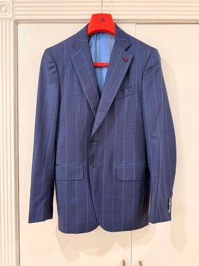 Isaia Navy Blue Blazer